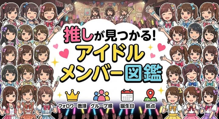 推しが見つかる！アイドルメンバー図鑑